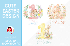 First Easter PNG, Easter Sublimation Design,Nursery Clipart Product Image 1