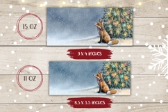 Cartoon Christmas Fox Mug Design, Christmas Tree Mug Wrap Product Image 2
