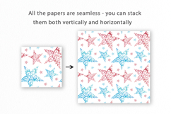 Christmas Stars Seamless Pattern, Digital Paper Product Image 2