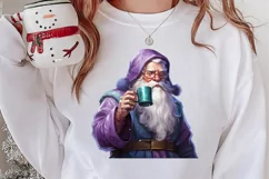 Christmas Purple Santa Claus Sublimation, Christmas PNG Product Image 2