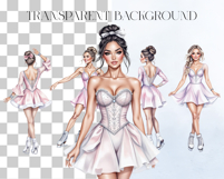 Icecapades Watercolor Clipart Set, Elegant Winter Product Image 2