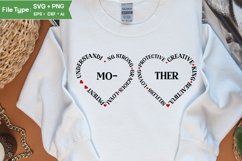 Mom Mothers Day SVG Mother SVG Dual Heart Mom Tshirt Design Product Image 2