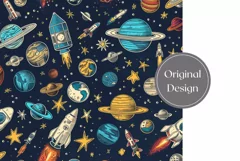 Art School Tumbler Wrap Design, Galaxy Tumbler Sublimation Product Image 2