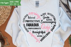 Gigi Heart Shape SVG | Mother&#039;s Day Heart SVG PNG Product Image 3