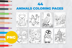 118 Winter Coloring Pages | Coloring book Product Image 2