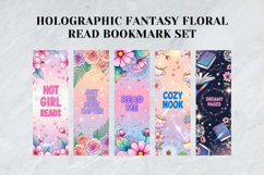 Holographic Fantasy Floral Bookmark Set,Gift for Readers Product Image 2