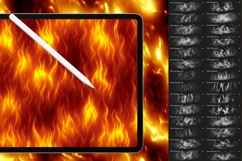 Procreate Fire Textures, Fire Brushes, Fire Texture, Flames Product Image 2