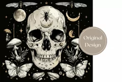 Vintage Skull Tumbler Wrap Design, Mystical Tumbler Template Product Image 2