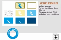 Livingston Lake PDF, AI, SVG - Wood Multilayer Laser Cut Des Product Image 2