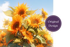 Sunflowers Field Sublimation Design, Sunflowers Tumbler Wrap Product Image 2