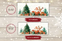 Watercolor Santa Claus Mug Design, Cute Christmas Mug PNG Product Image 2