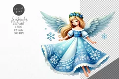 Christmas clipart, Angel clipart, Winter clipart Product Image 1