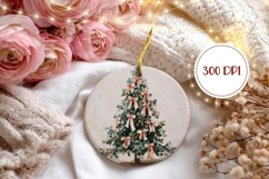 Cute Christmas Round Ornament, Christmas Tree Ornament Product Image 2