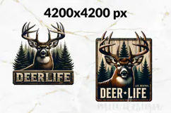 Deer Life PNG, Majestic Buck Hunting Sublimation Design Product Image 2