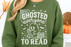 Ghosted Everyone To Read Svg, Ghost Reading Svg, Books Svg. Product Image 3