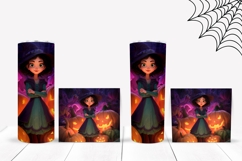 3D Halloween Witch Tumbler, Pumpkins Halloween PNG Product Image 2