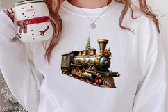 Christmas Trains Sublimation Clipart Product Image 2