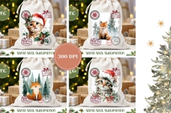 Christmas Cat Santa Sack, Christmas Fox Santa Sack Designs Product Image 2