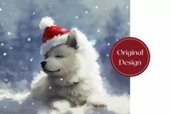 Christmas Dog Tumbler Wrap, Winter Forest Sublimation Product Image 2