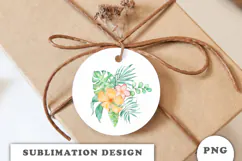 Watercolor Tropical Flowers Bouquet png Product Image 2