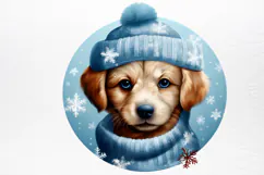 Christmas Dog Ornaments Engraved Clipart PNG Product Image 2