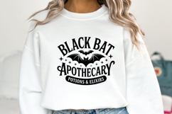 Black Bat Apothecary Svg | Halloween Svg | Shirt Svg Product Image 1