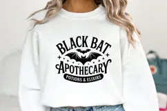 Black Bat Apothecary Svg | Halloween Svg | Shirt Svg Product Image 1