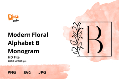 Modern Floral Alphabet Monogram Product Image 1