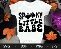 Spooky Little Babe svg, Toddler Halloween svg, Retro svg Product Image 2