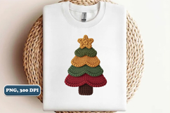 Crochet Yarn Christmas Tree PNG, Christmas tree PNG Product Image 2