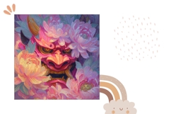 Samurai Mask Pillow Sublimation, Fantasy Pillow Design Product Image 2