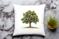 Watercolor Tree Illustration Clipart Sublimation PNG Product Image 3