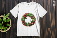 Holiday Berry Wreath Clipart Sublimation PNG Product Image 2
