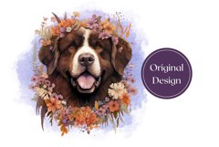 Watercolor Dog Tumbler Wrap, Newfoundland Dog Tumbler Wrap Product Image 2