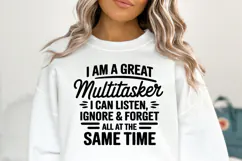 I am a great Multitasker SVG | Sarcastic | Shirt Svg Product Image 3
