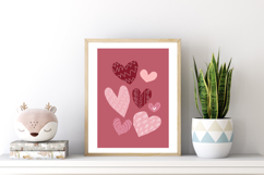 Modern Valentine's Day posters | Card with hearts Product Image 2