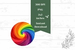 Colorful Round Earrings, Rainbow Earring Design Product Image 2