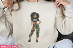 Empowering Black Girl Clipart PNG Product Image 1
