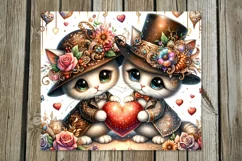 Valentine animals | 4 cat Skinny tumbler designs Product Image 2