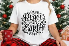 Peace On Earth Svg, Religious Christmas Svg, Faith Svg. Product Image 3
