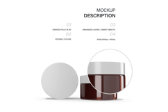 Amber Glass Jars - PSD Mockup Product Image 2