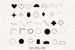 Basic Shapes SVG Bundle | 70 Designs PNG DXF Product Image 2