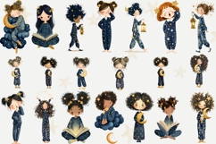 Whimsical Celestial Dreamer Girl Clipart Product Image 2