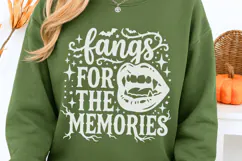Fangs For The Memories Svg, Funny Halloween Svg, Gothic Svg. Product Image 3