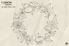 Lemon wreath Svg Png Eps Product Image 2