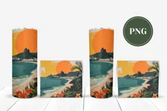 Summer Tumbler Sublimation, Tropical Beach Tumbler Wrap Product Image 2