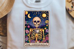 Funny Skeleton Life Tarot Card, The coffeeholic tarot card Product Image 2