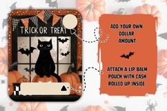 Cartoon Black Cat Money Card, Printable Halloween Print Product Image 2