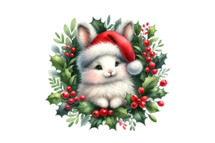 10 Christmas Bunny PNG Clipart Bundle High Quality 300 DPI Product Image 3