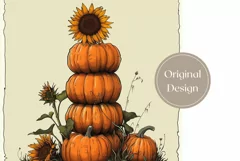 Autumn Pumpkins Tumbler Wrap, Fall Sunflowers Tumbler Product Image 2